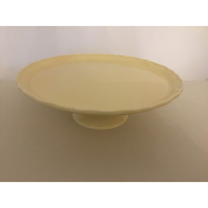 Prato Pé Loiça Redondo 33,5cm Amarelo