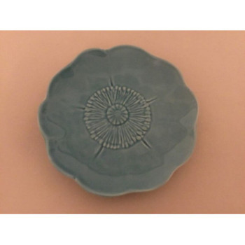 Prato Sobremesa Loiça Flor 18,5cm Menta