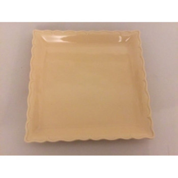 Prato Quadrado Grande 31cm Amarelo