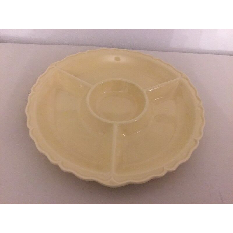Prato 4 Cavidades Loiça 38cm Amarelo