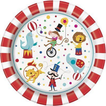 8 pratos Circo 23 cm