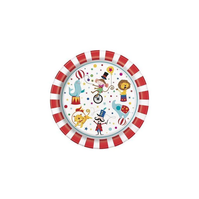 8 pratos Circo 23 cm