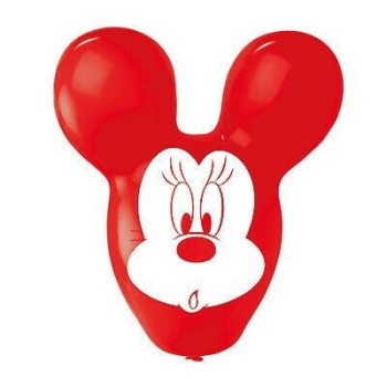 4 balões latex minnie gigantes 22 polegadas