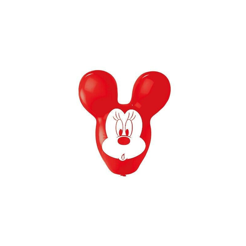 4 balões latex minnie gigantes 22 polegadas