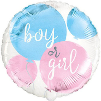 Balão Foil Boy or Girl 45.7cm