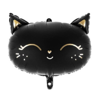 Balão Foil Gato Preto 48x36 cm / 19x14 polegadas