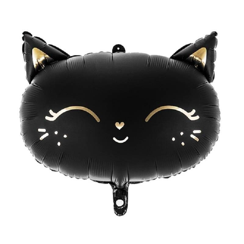 Balão Foil Gato Preto 48x36 cm / 19x14 polegadas