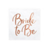 20 guardanapos bride to be rose gold 33x33cm