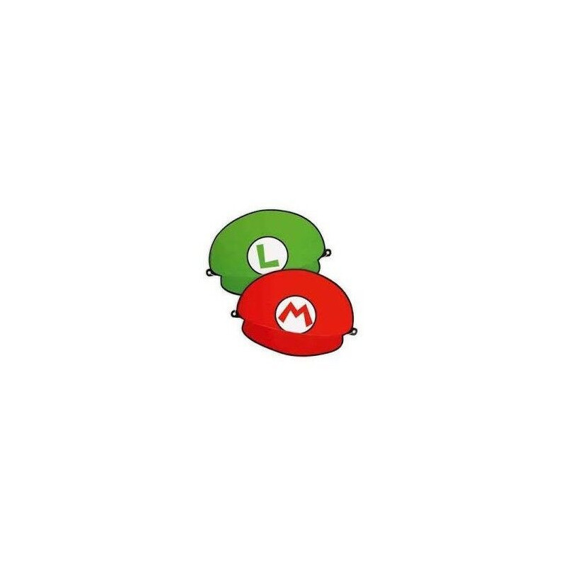 8 Party Hats Super Mario Paper 18.1x12.4cm