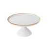 cake stand melanina 30x20 branco e dourado