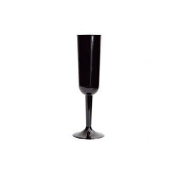 black palstic champagne flutues 4unidades-207ml