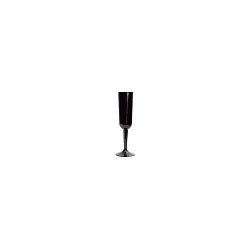 black palstic champagne flutues 4unidades-207ml