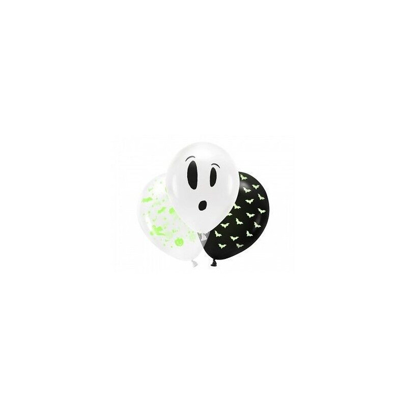 Blacklight ballons 27cm Boo