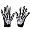 Luvas pretas com esqueleto adulto - 25cm