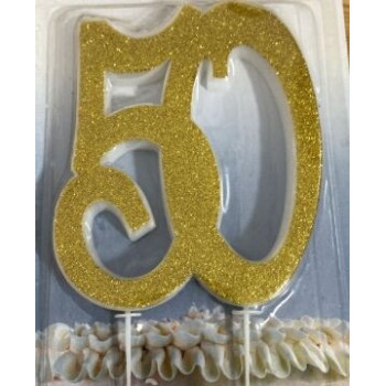 Vela ouro 50 anos - h12cm