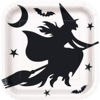 8 pratos halloween 22.2 cm