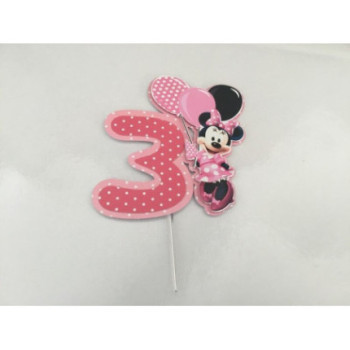 Cake Topper - Minnie rosa 3