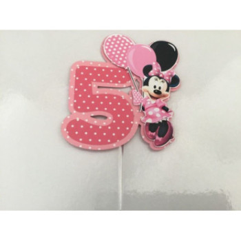 Cake Topper - Minnie rosa 5