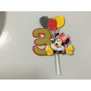 Cake Topper - Minnie vermelho 3