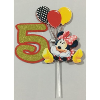 Cake Topper - Minnie vermelho 5
