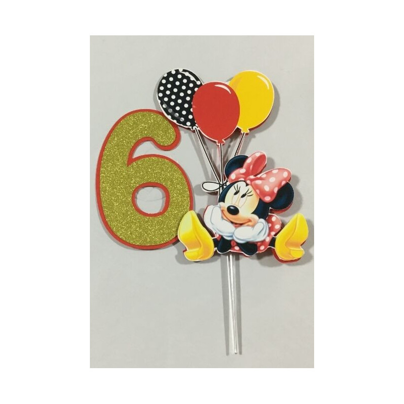 Cake Topper - Minnie vermelho 6