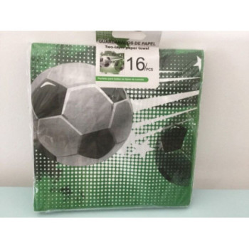 16 guardanapos futebol 33x33cm