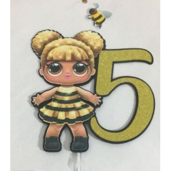 cake topper - Bee queen LOL 5