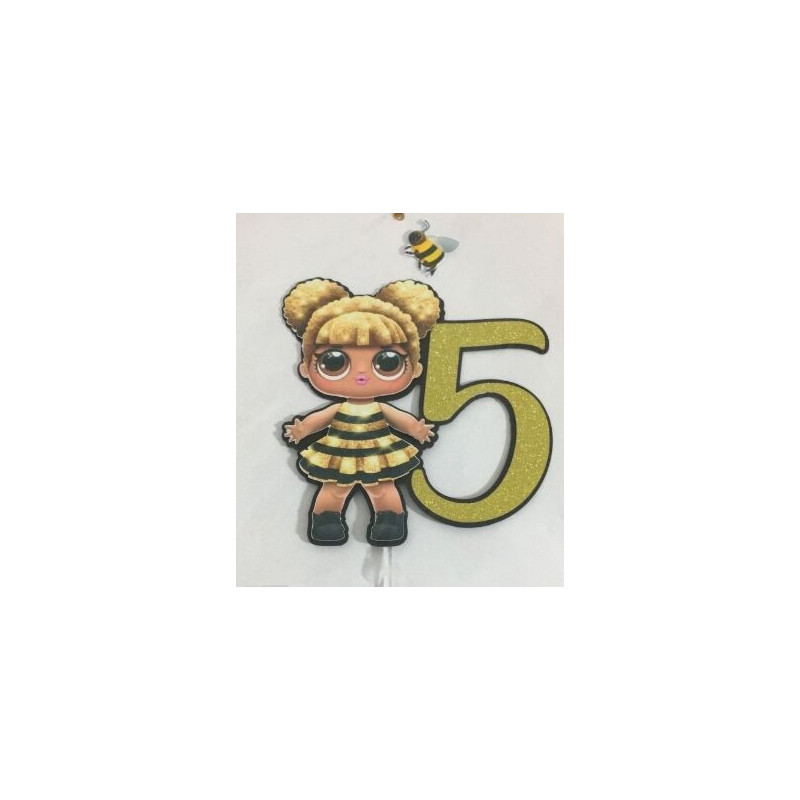 cake topper - Bee queen LOL 5