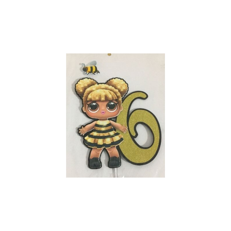 cake topper - Bee queen LOL 6