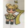 cake topper - Bee queen LOL 7