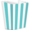 5 Caixas de Pipocas Riscas - Azul Caribe