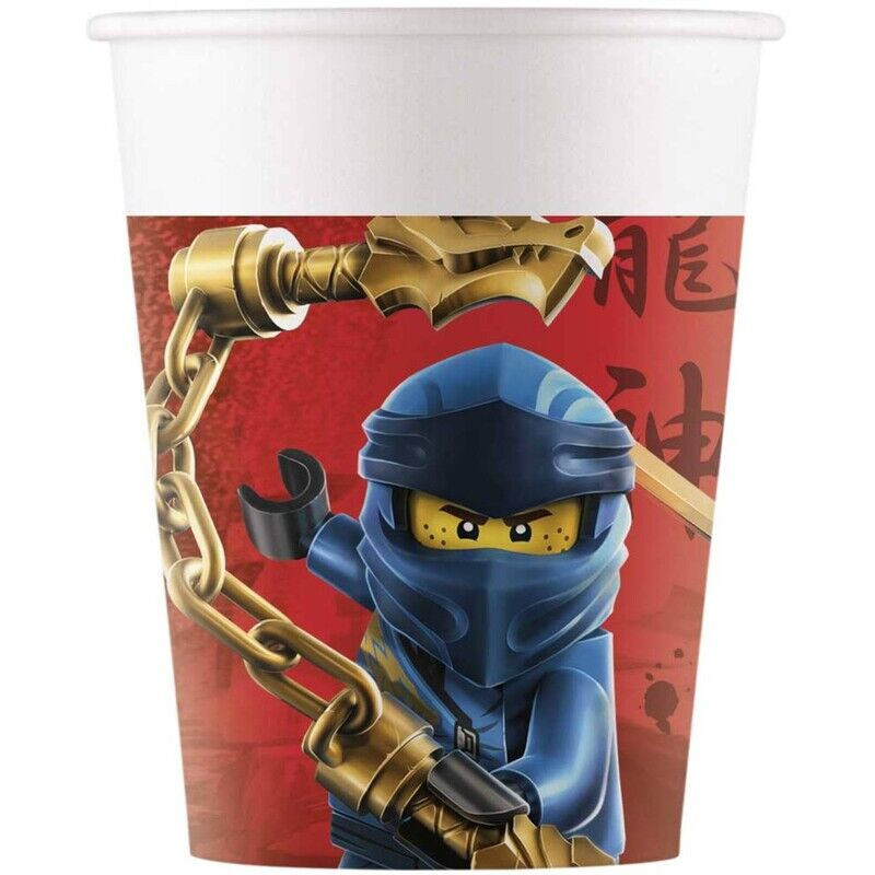 8 Copos Papel Lego Ninjago200ml