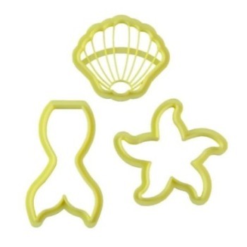 Cortador kit sereia c/3pcs ( 9x5cm6x78x8cm)