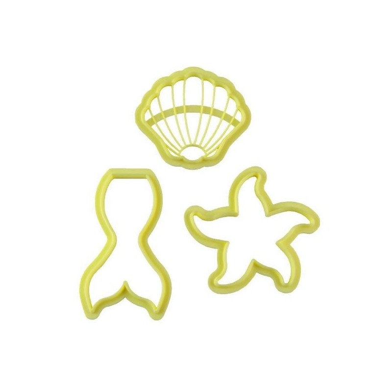Cortador kit sereia c/3pcs ( 9x5cm6x78x8cm)