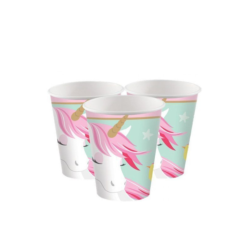 8 Copos Magical Unicorn 250ml