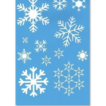 Stencil Flocos de neve 20x30cm