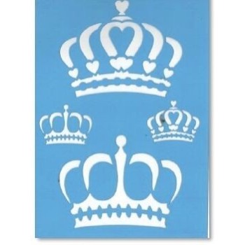 Stencil 4 coroas 10x15cm