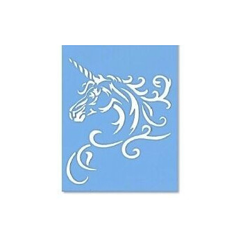 Stencil Cabeça de unicornio 10x15cm