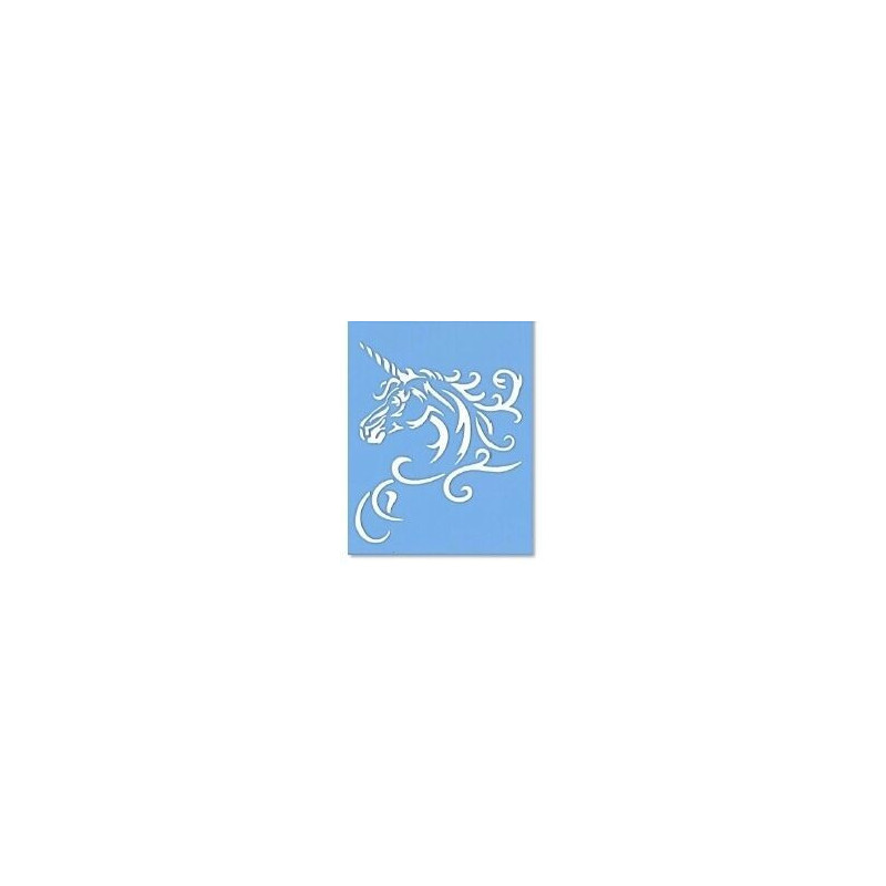 Stencil Cabeça de unicornio 10x15cm