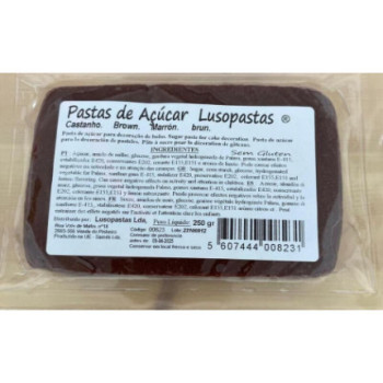 Pasta de Açucar Lusopastas 250g castanho