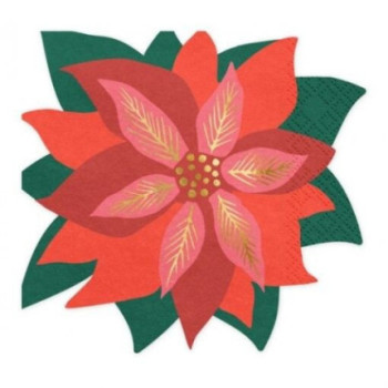 20 guardanapos Natal POINSETTIA 14.5x15.5cm