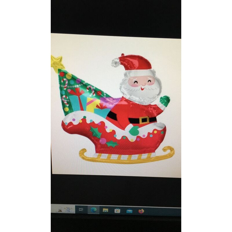 Balão Foil Pai Natal no Trenó 76X71CM