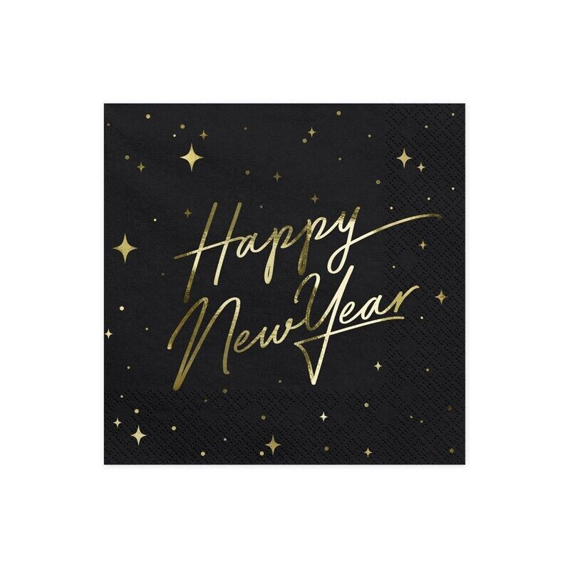 20 Guardanapos Happy New Year 33x33cm