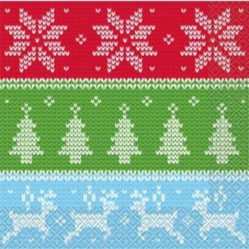 16 Guardanapos Xmas SWEATER 33x33cm