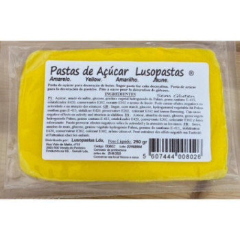 Pasta de Açucar Lusopastas 250g amarelo