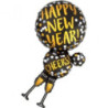 Balão Super Shape Happy New Year Holographic