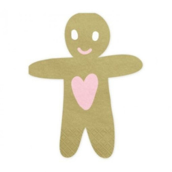 20 Guardanapos Gingerbread Man 16x13cm