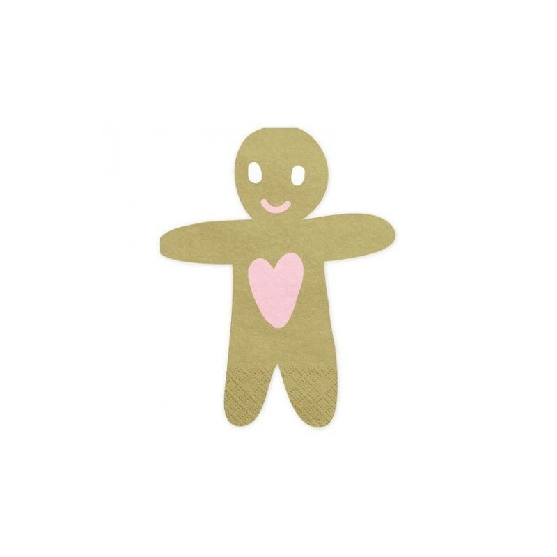 20 Guardanapos Gingerbread Man 16x13cm