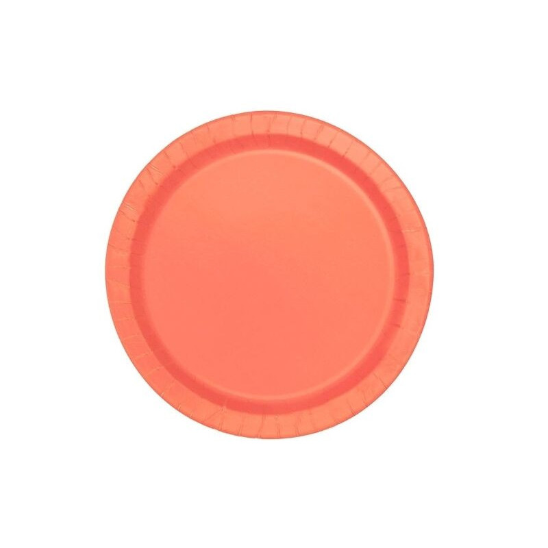 20 pratos 18 cm coral