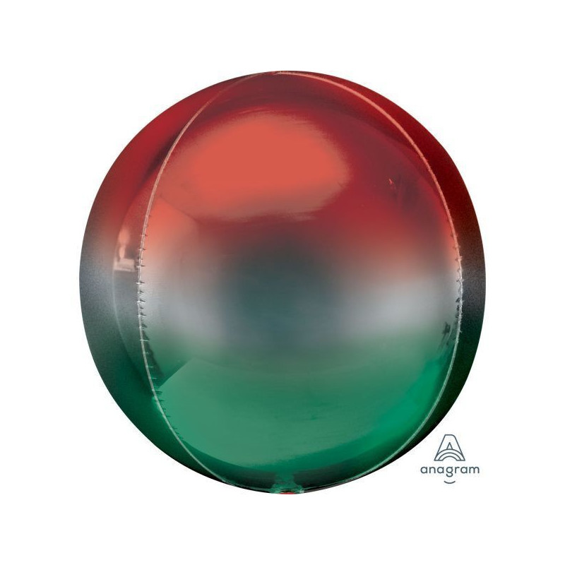 Balão orbz verde e vermelho